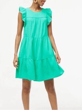 J. Crew Teal Green Gauze Dress